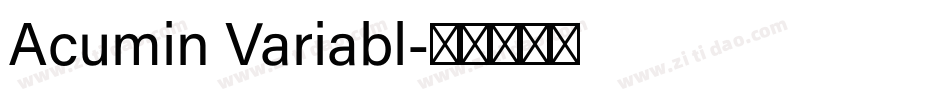 Acumin Variabl字体转换